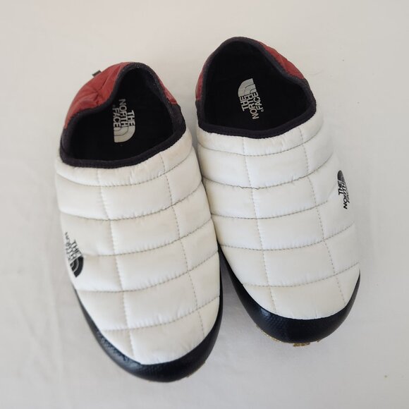 North face White Black Red Quilted Slip-On Mules main image 2